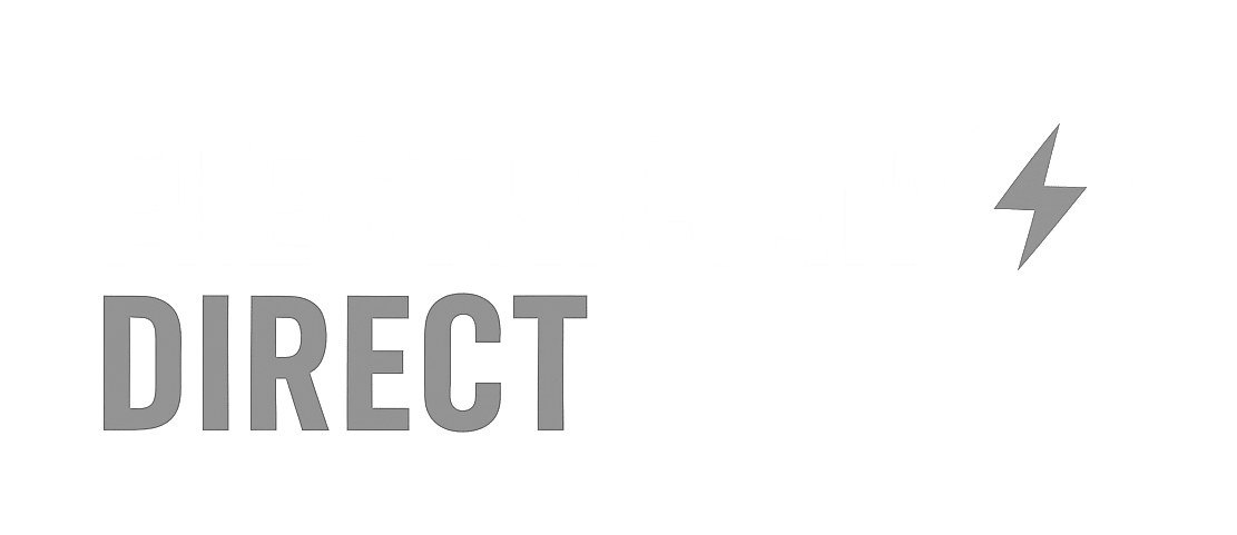 electrician direct logo upscaled transparent light greyscale